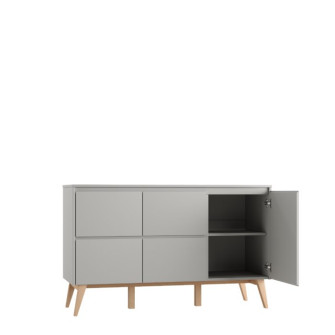 Kumode con 4 cajones y puertas (colección Classy Gray)